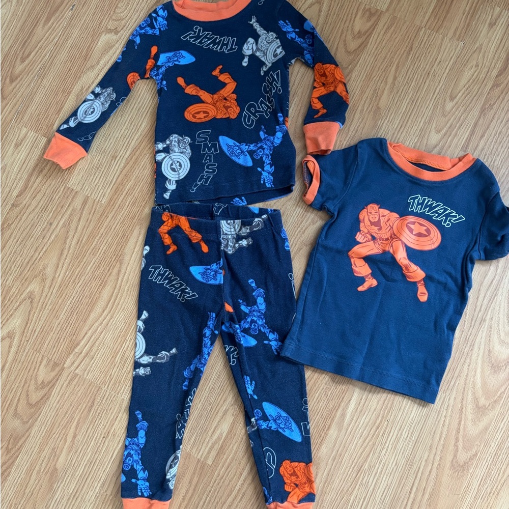 Amazon Essentials Kids Pajama Set - Blue and Orange